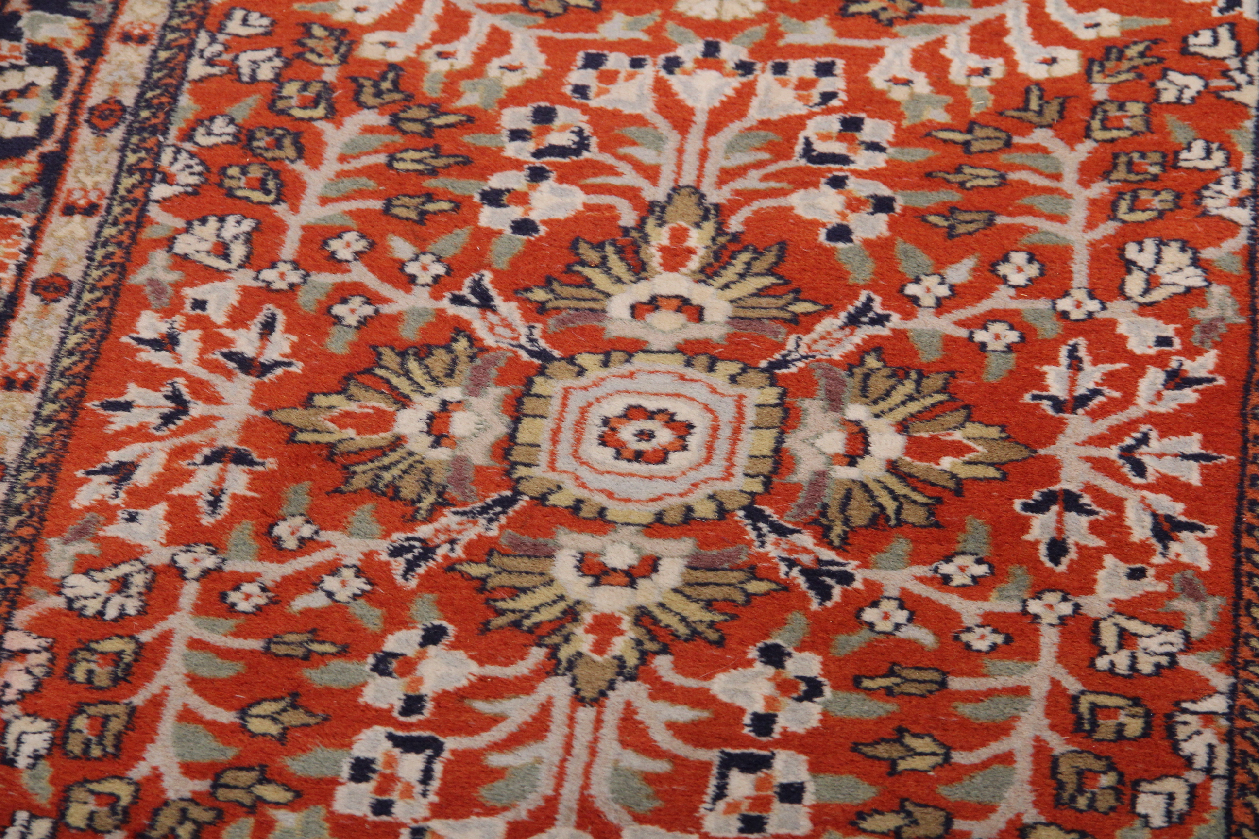 Vintage Hand Knotted Persian Sarouk Rug