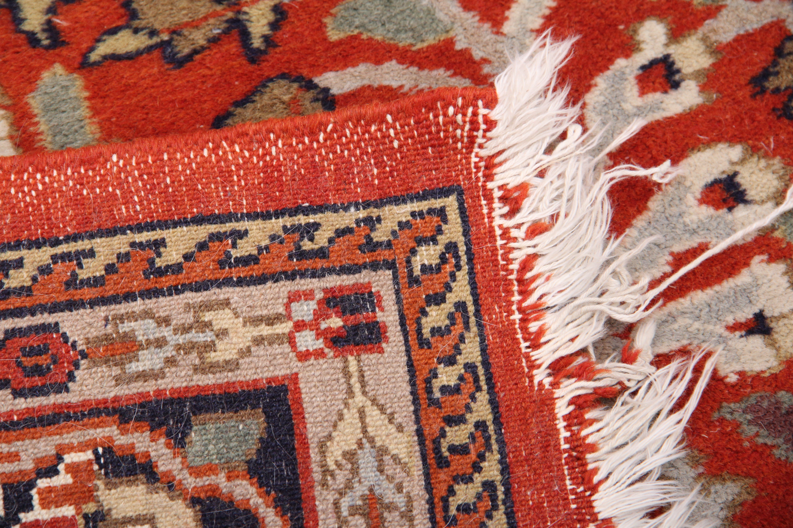 Vintage Hand Knotted Persian Sarouk Rug