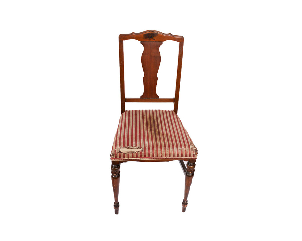 Pair of Upholstered Vinyl Chairs and Ottoman