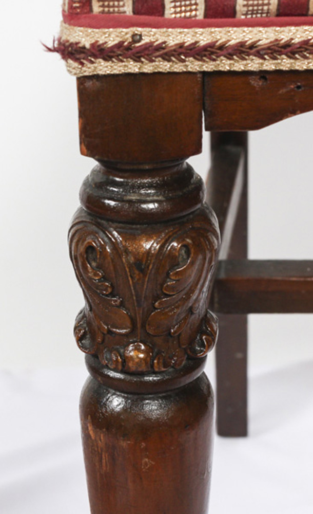 Pair of Upholstered Vinyl Chairs and Ottoman