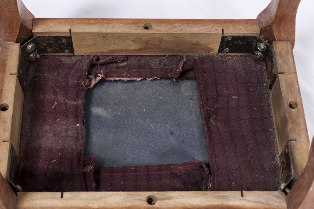 Pair of Upholstered Vinyl Chairs and Ottoman