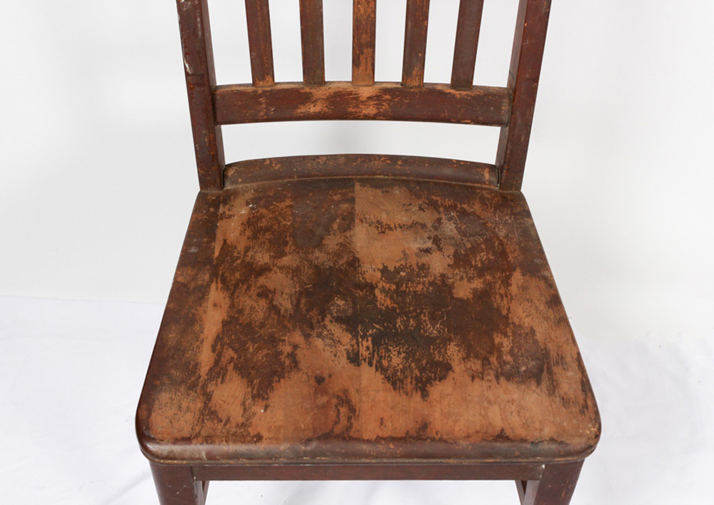 Pair of Leather Chairs with Ribbed Backs