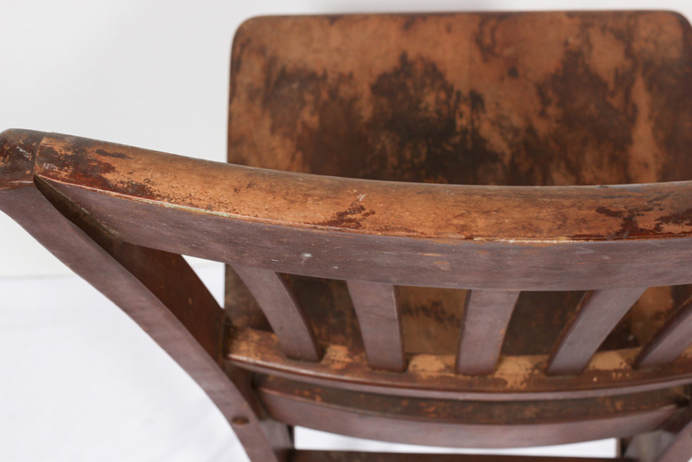 Pair of Leather Chairs with Ribbed Backs