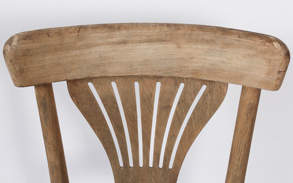 Pair of Leather Chairs with Ribbed Backs