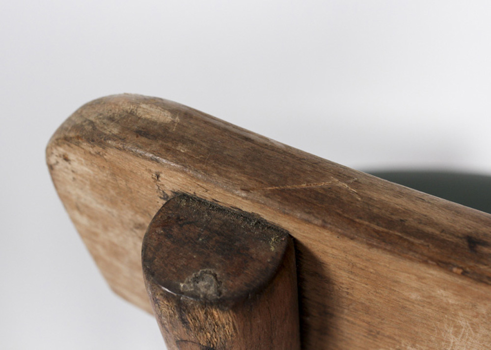 Pair of Leather Chairs with Ribbed Backs