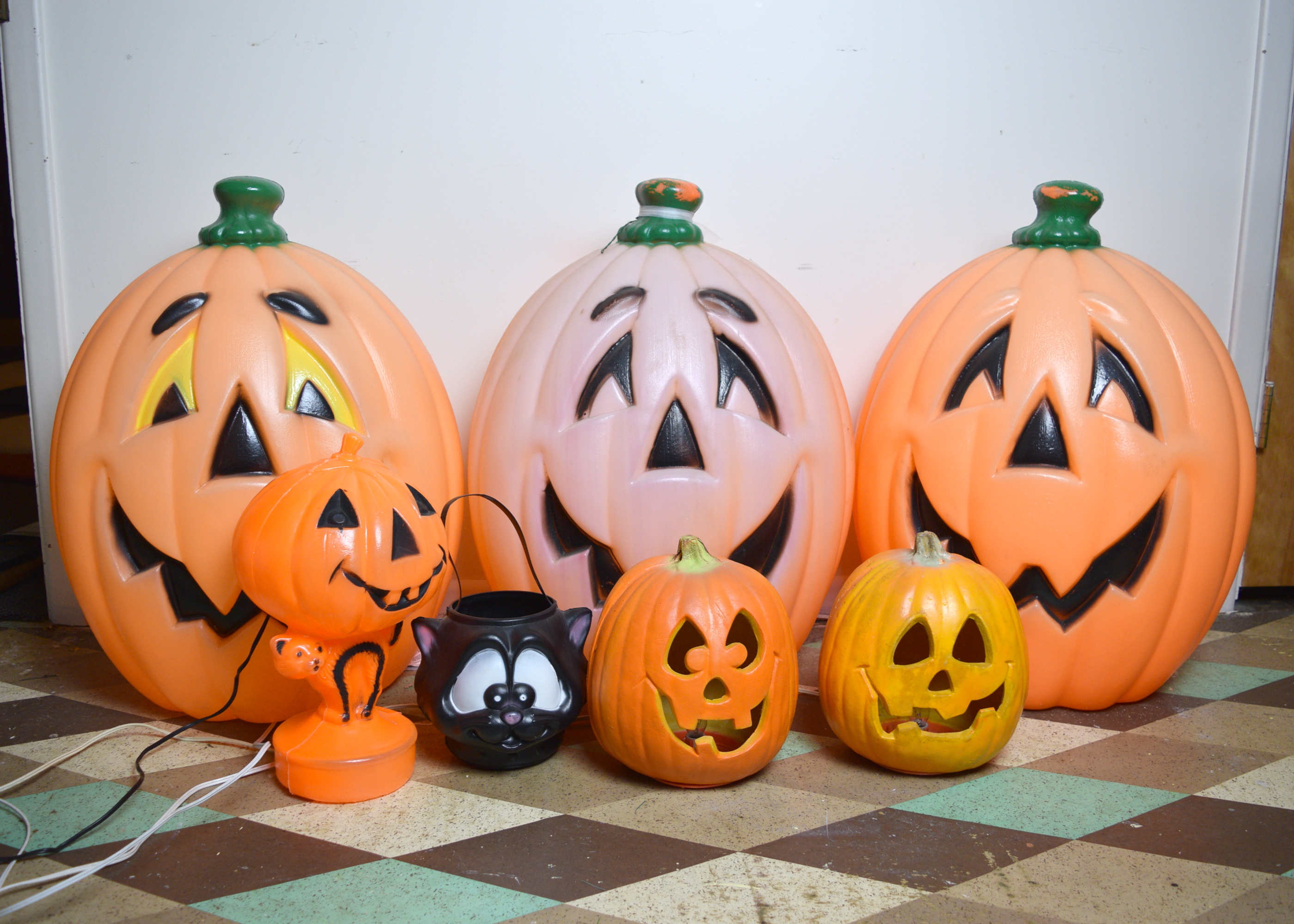 Collection of Blow Mold Pumpkins