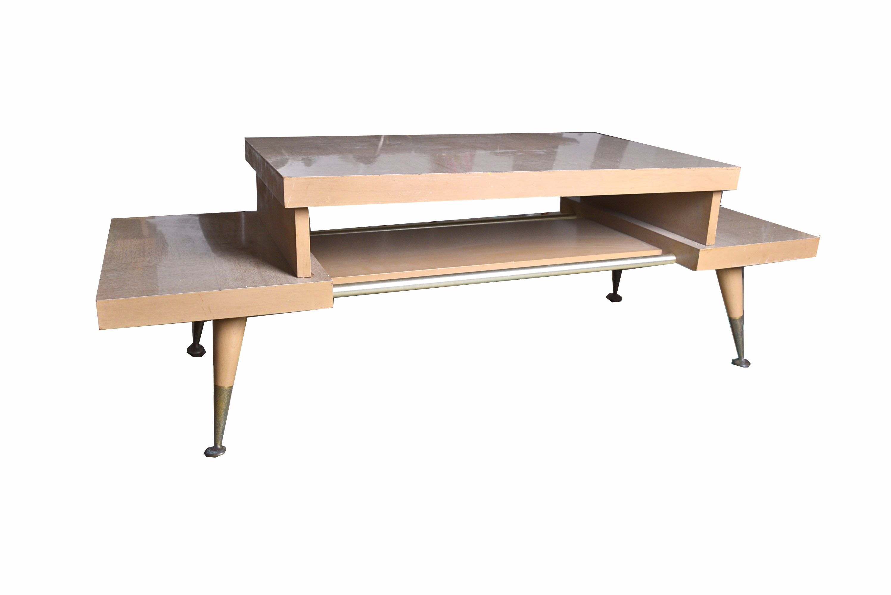 Mid Century Modern Wood Laminate Coffee Table