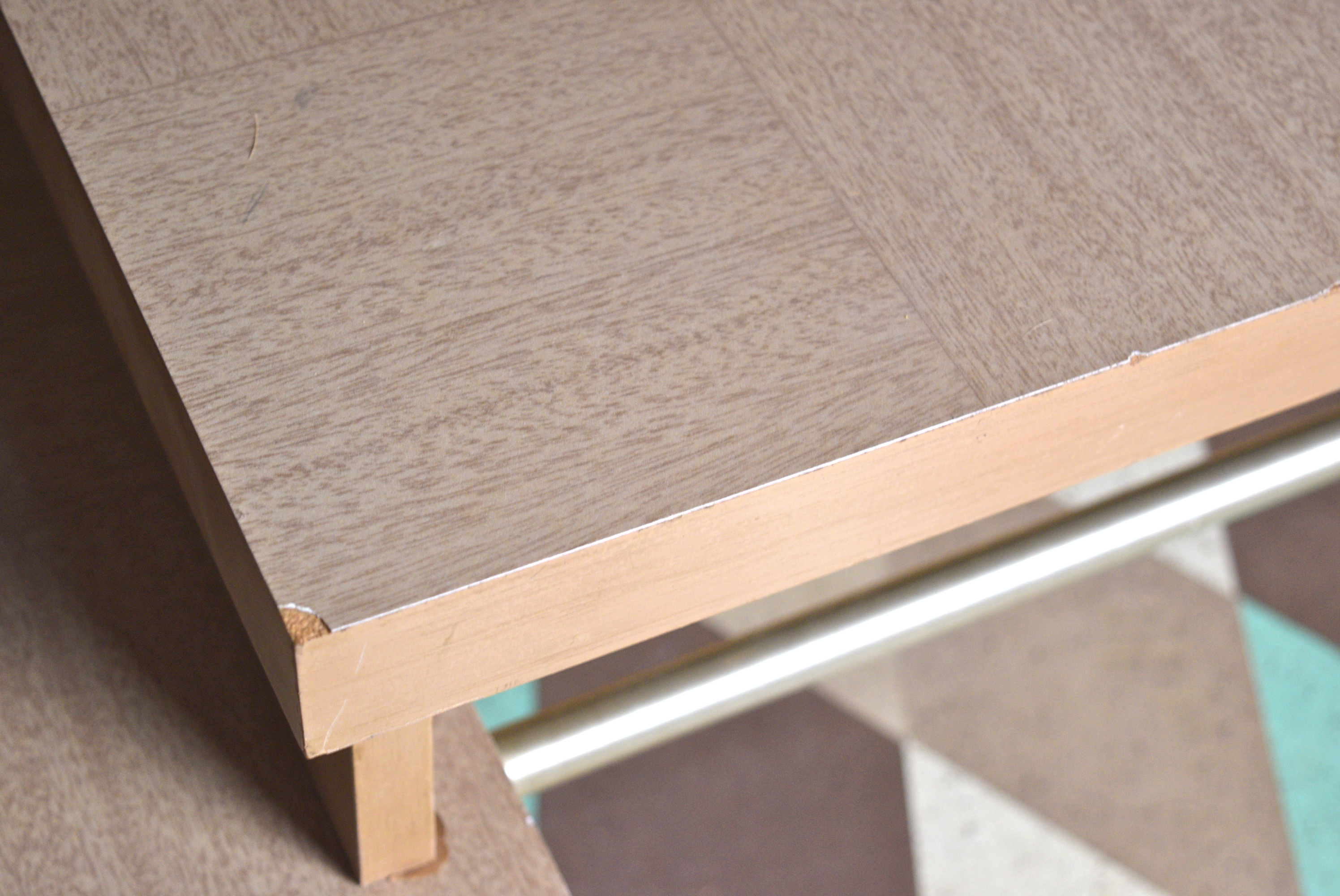 Mid Century Modern Wood Laminate Coffee Table