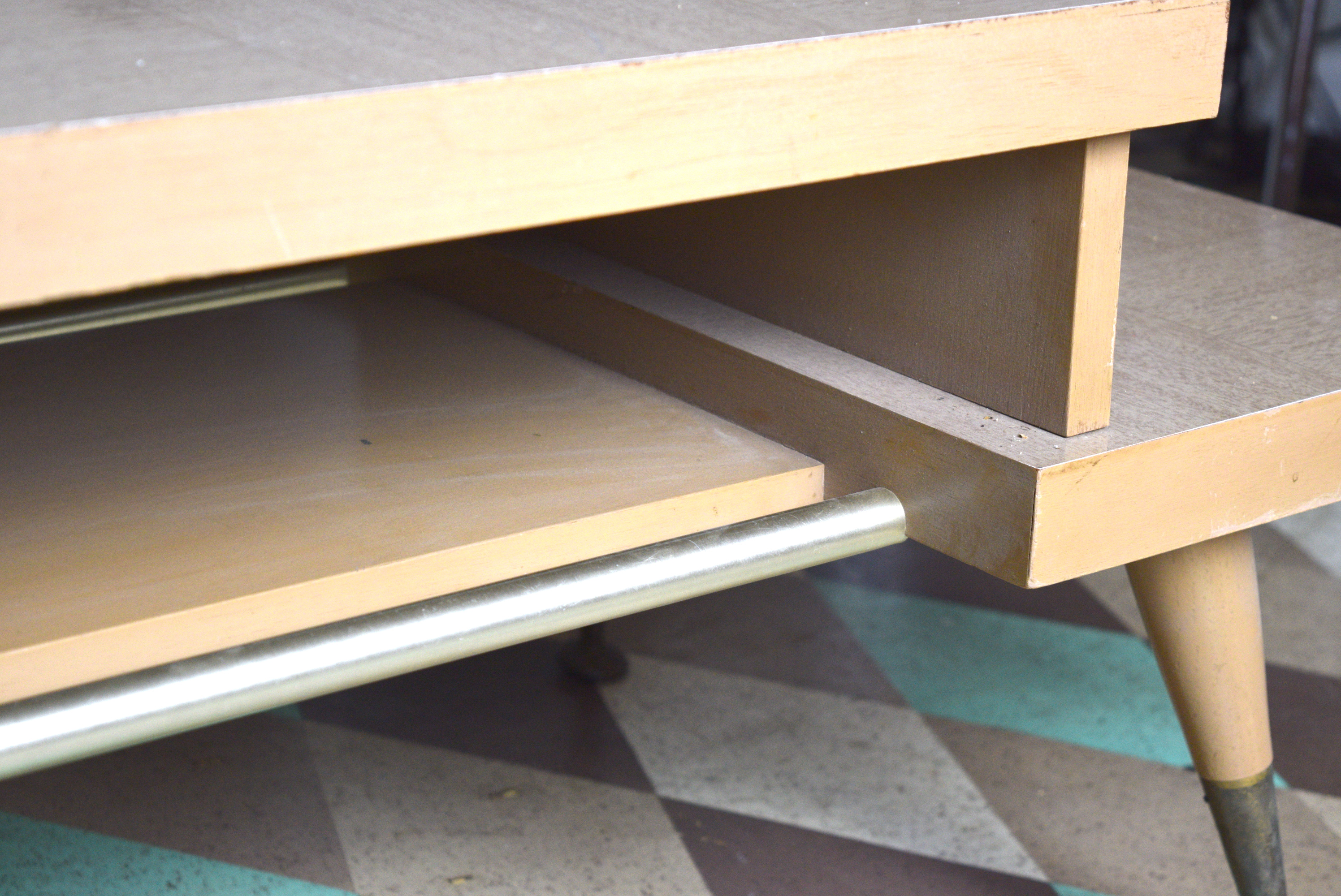 Mid Century Modern Wood Laminate Coffee Table