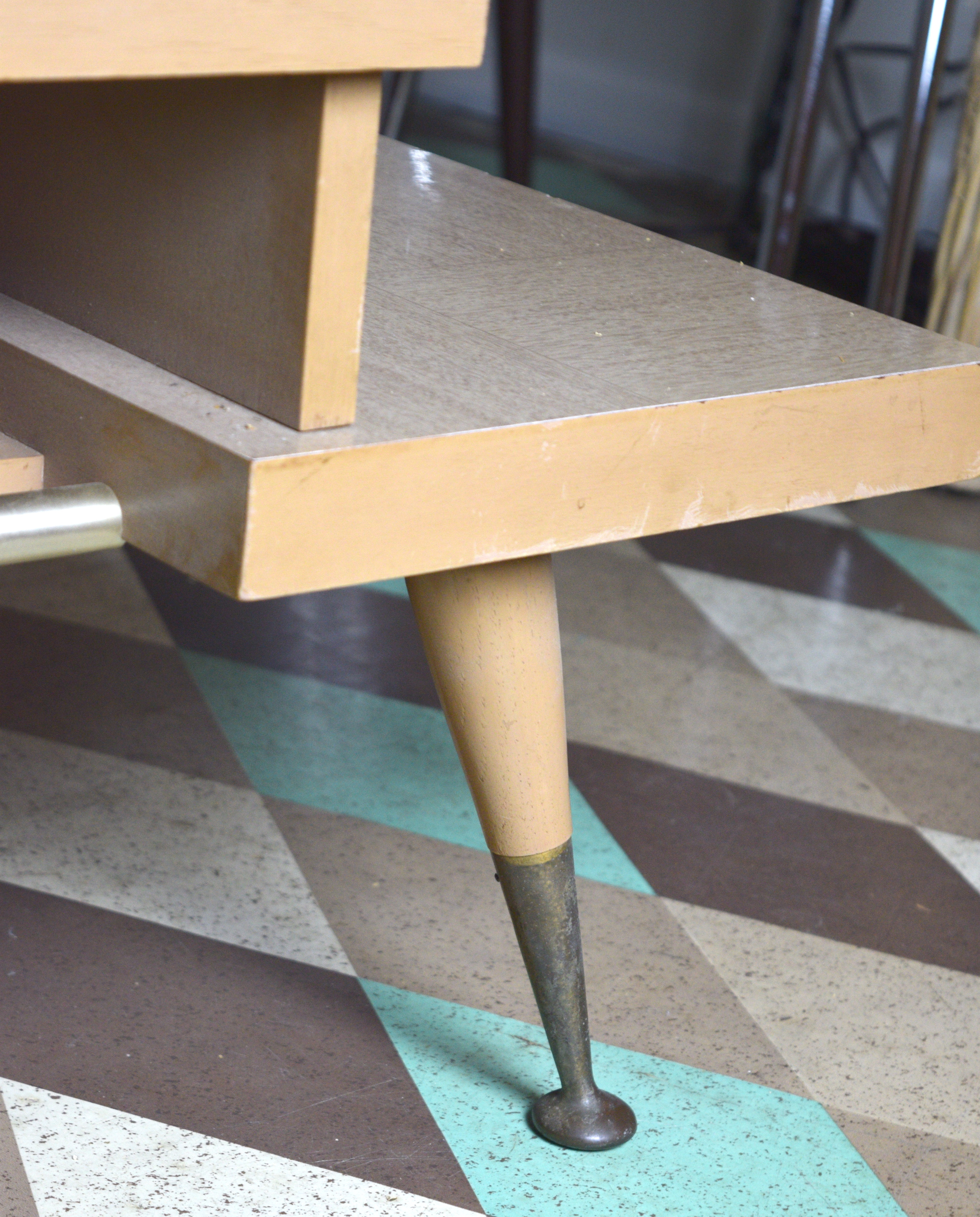 Mid Century Modern Wood Laminate Coffee Table