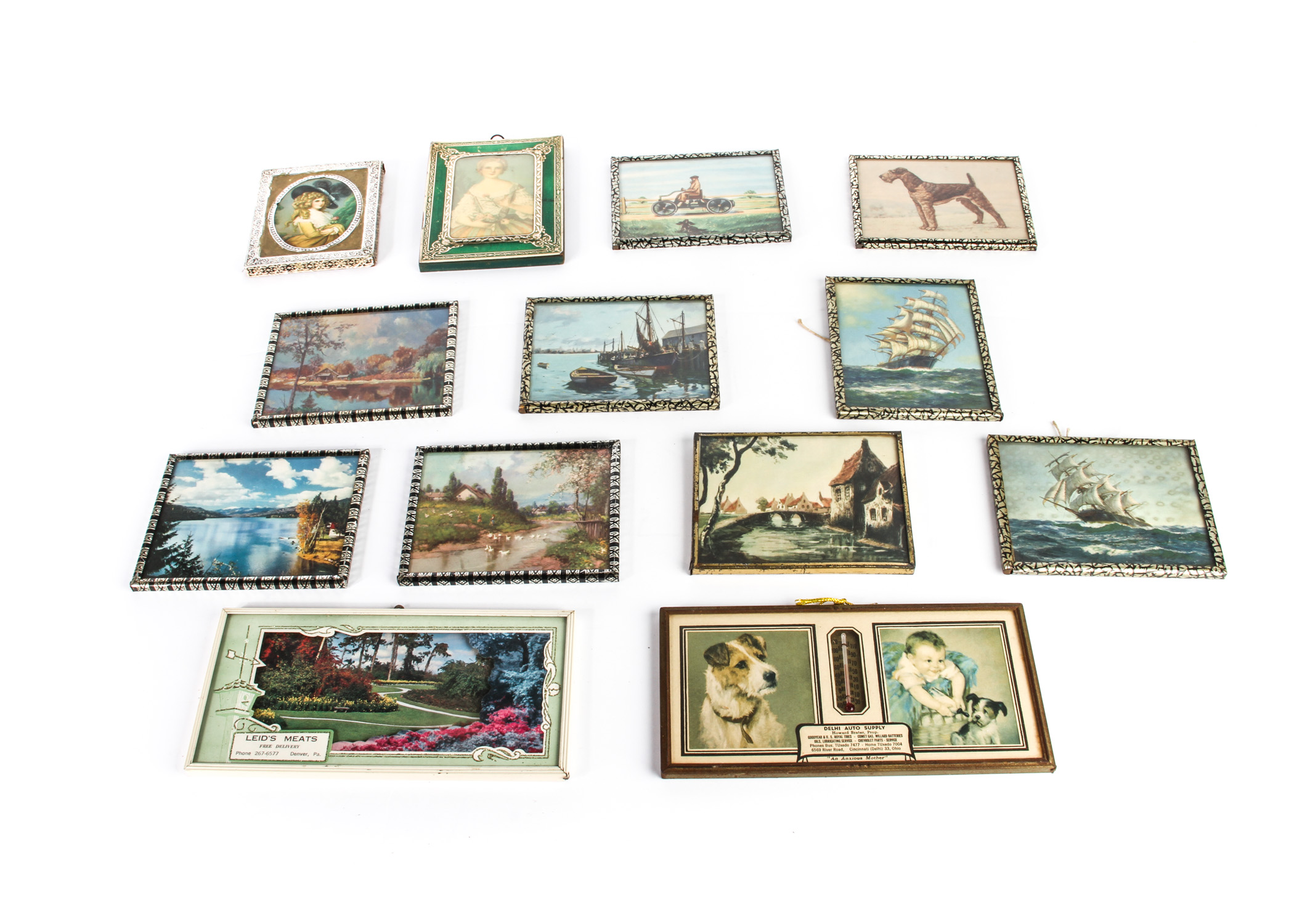 Collection of Vintage Mini Framed Prints