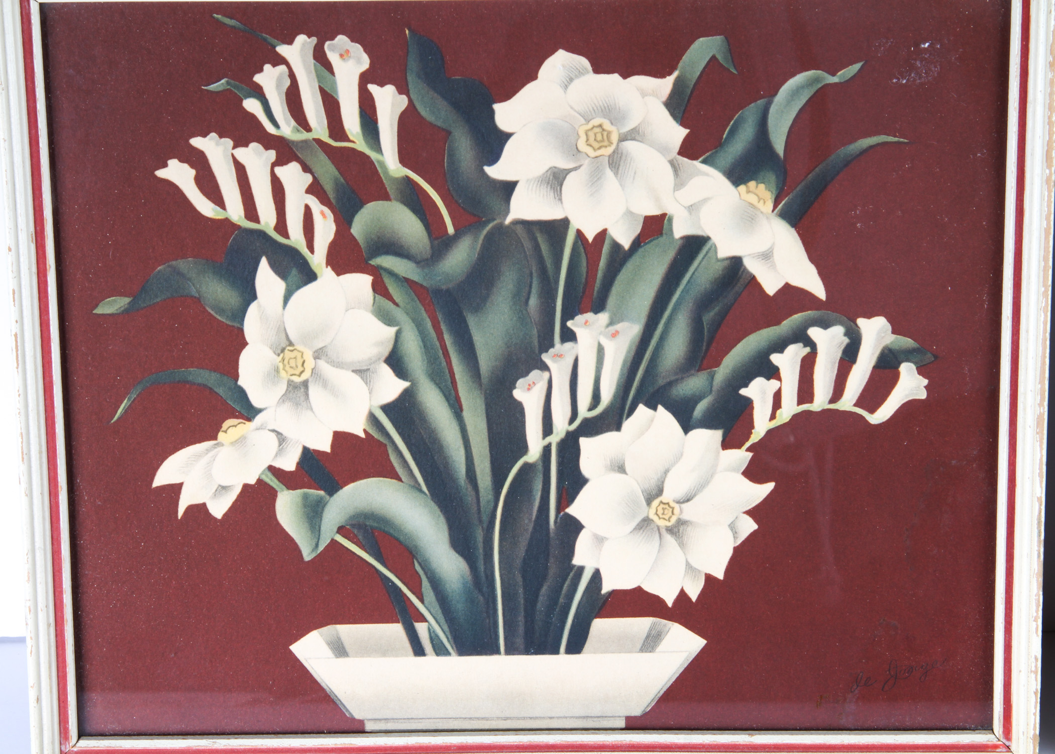 Pair of Vintage Framed Floral Prints