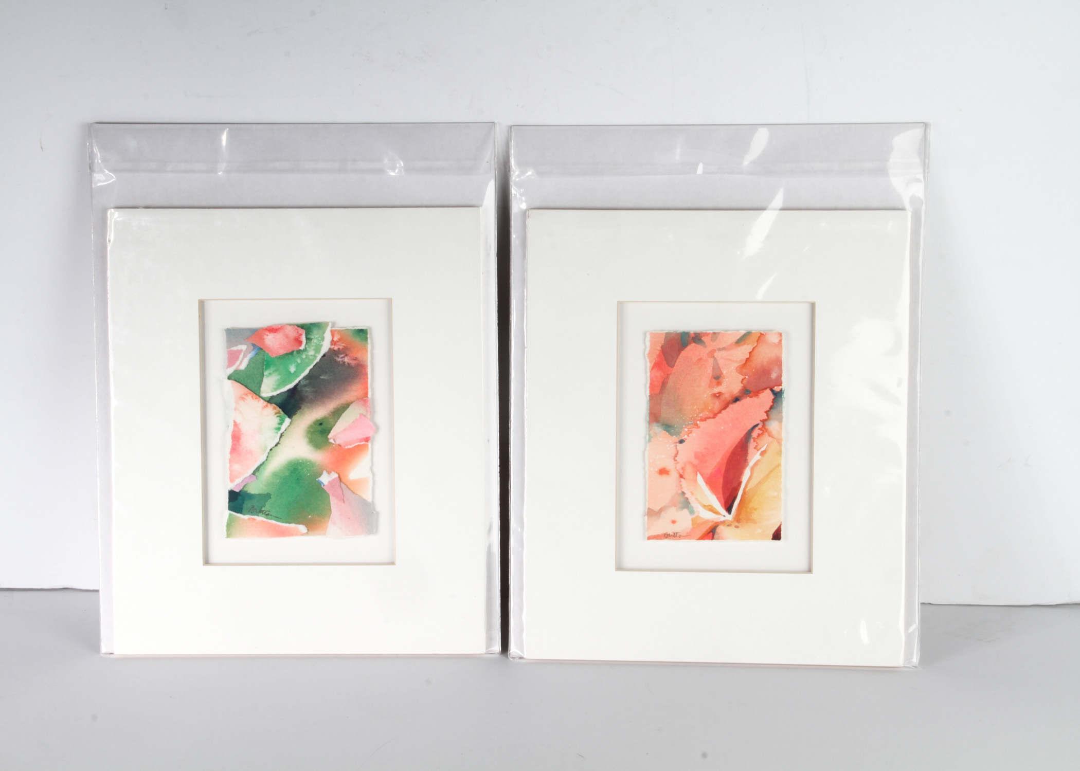 Pair of Tom Brittain Watercolor on Paper Paintings