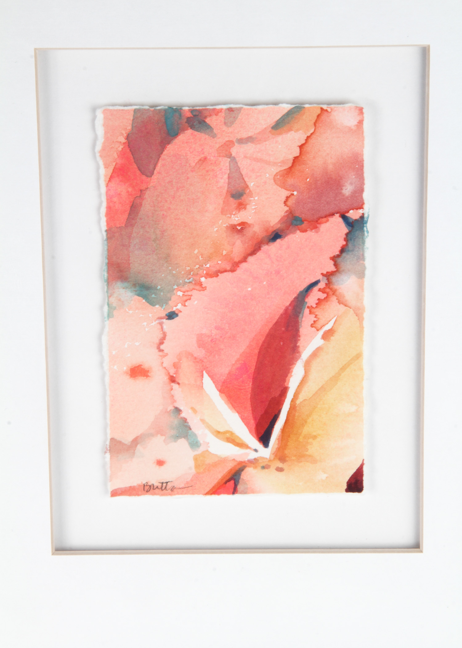 Pair of Tom Brittain Watercolor on Paper Paintings