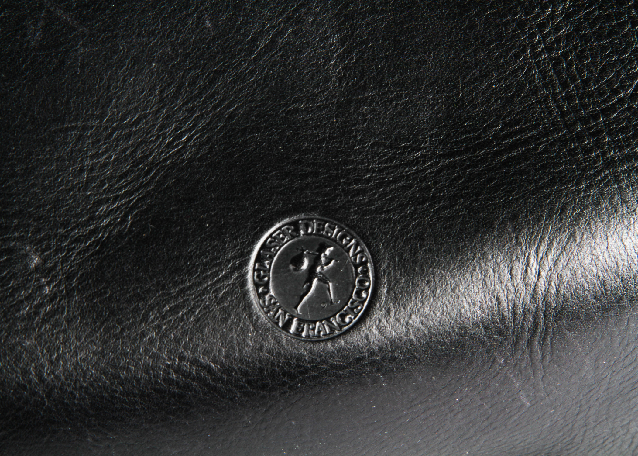 Glaser Designs San Francisco Black Leather Traveler's Briefcase