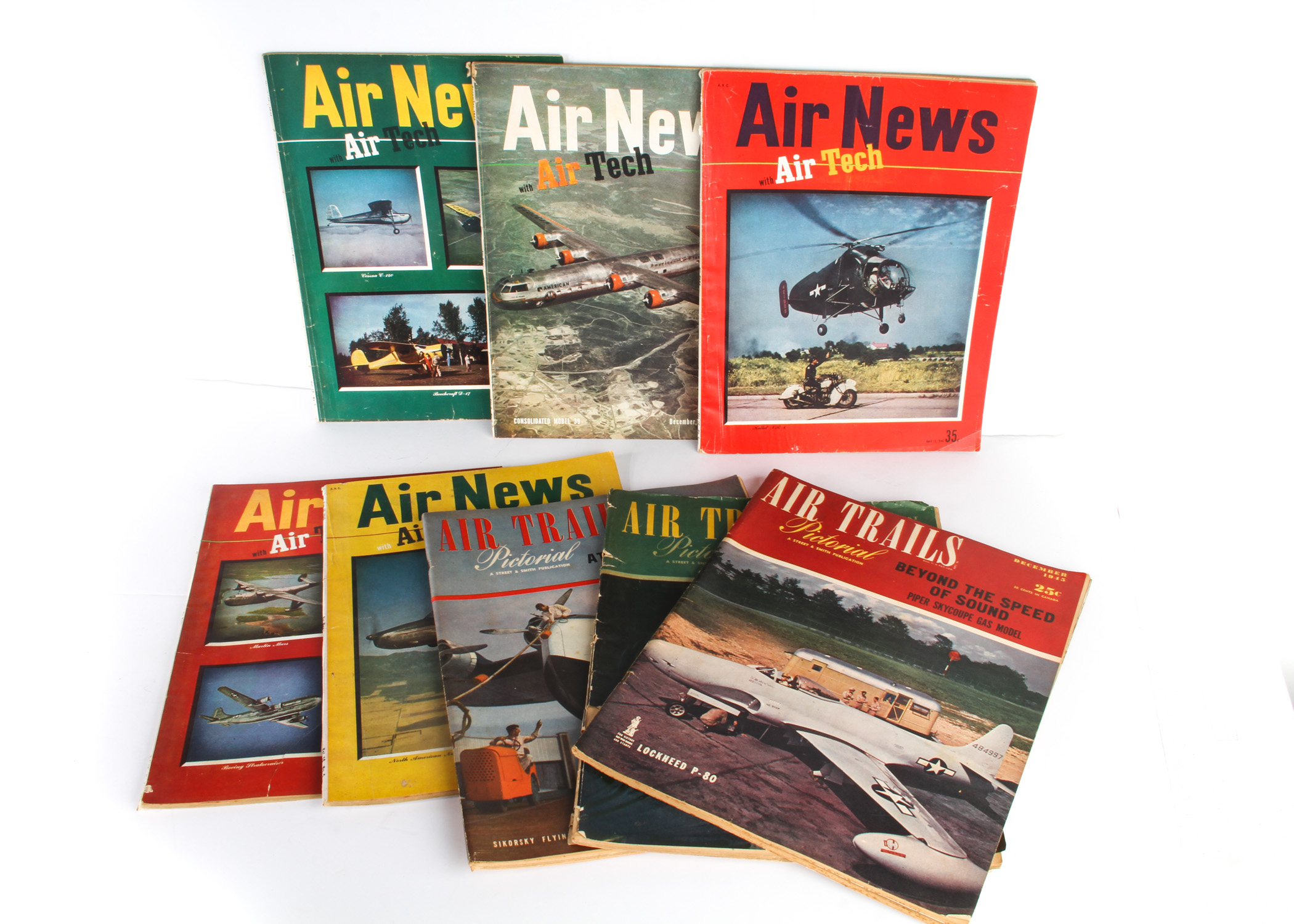 Collection of 1940s Air News and Air Trails Magazines