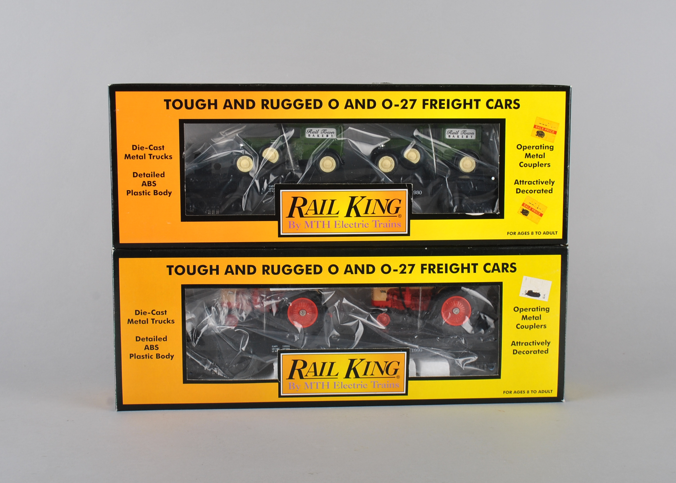 MTH Rail King Farm Transport With Ertl Tractors & Panel Vans