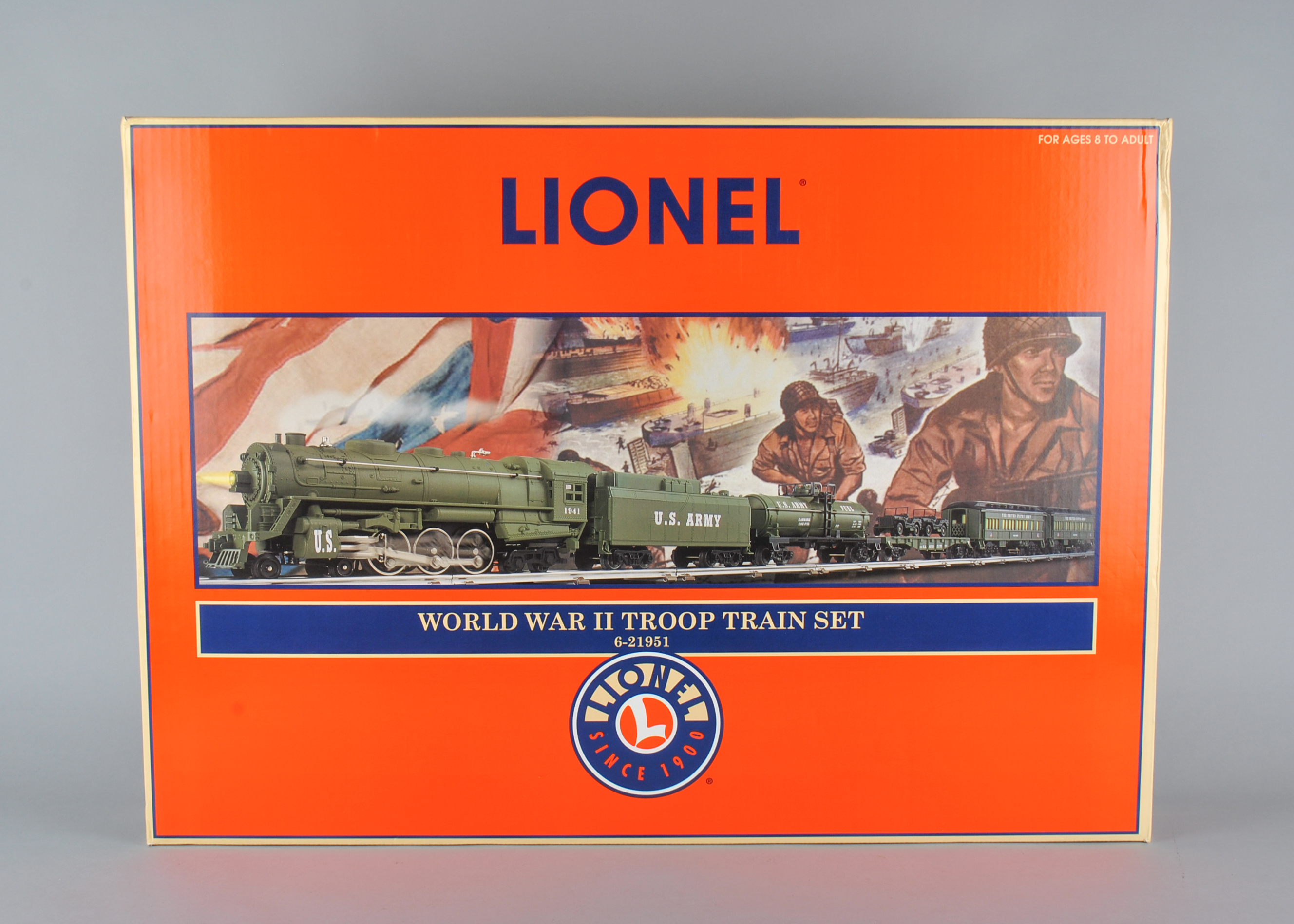 Lionel World War II Troop Train Set 6-21951 With 4-6-4 Locomotive