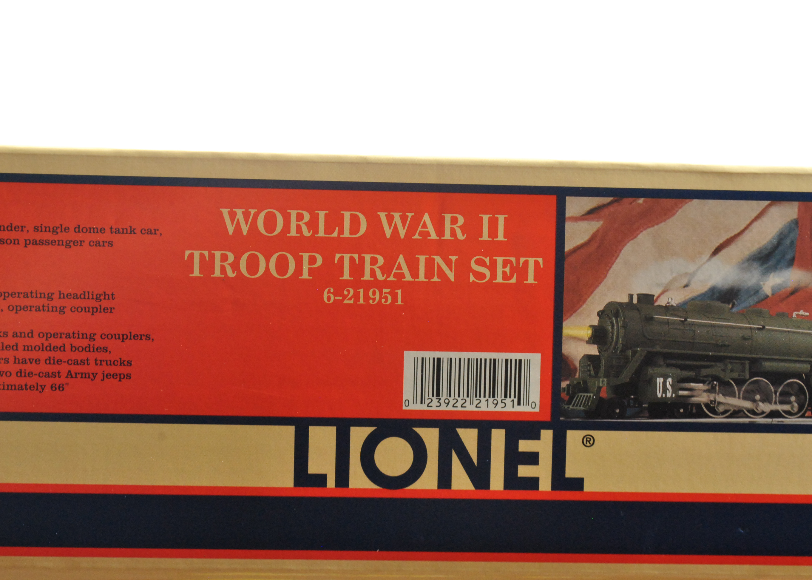 Lionel World War II Troop Train Set 6-21951 With 4-6-4 Locomotive