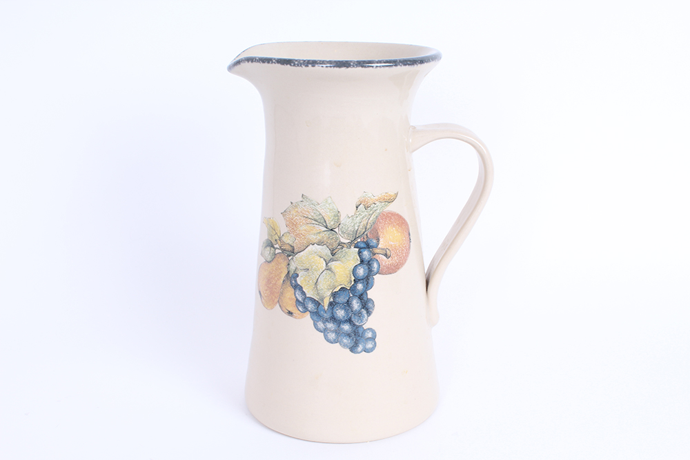 Pair of Stoneware Pitchers and Haeger Bowl