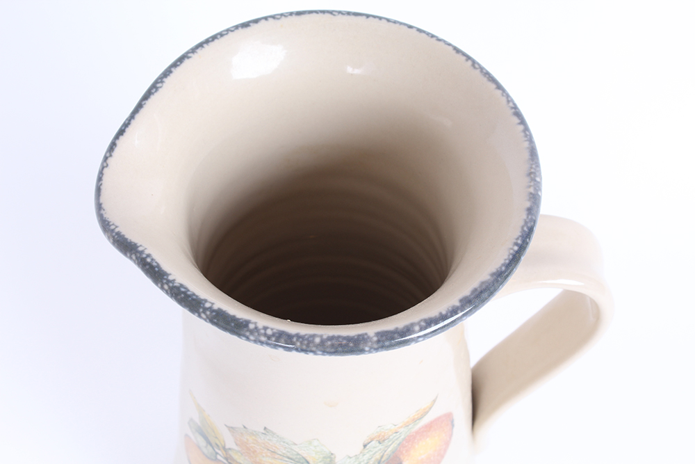 Pair of Stoneware Pitchers and Haeger Bowl