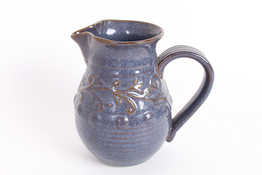 Pair of Stoneware Pitchers and Haeger Bowl