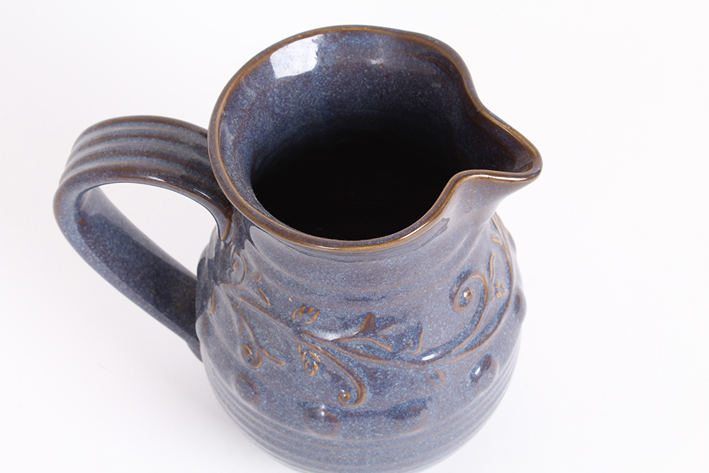 Pair of Stoneware Pitchers and Haeger Bowl