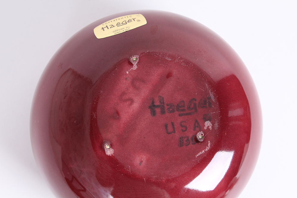 Pair of Stoneware Pitchers and Haeger Bowl