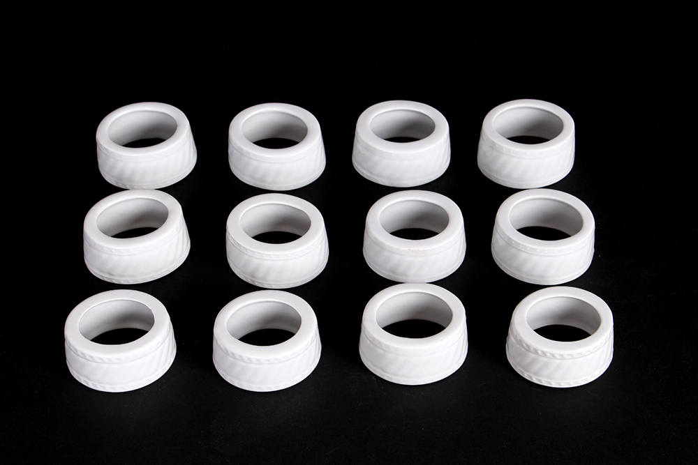 White Ceramic Napkin Rings