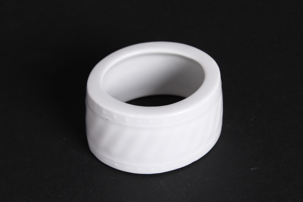 White Ceramic Napkin Rings