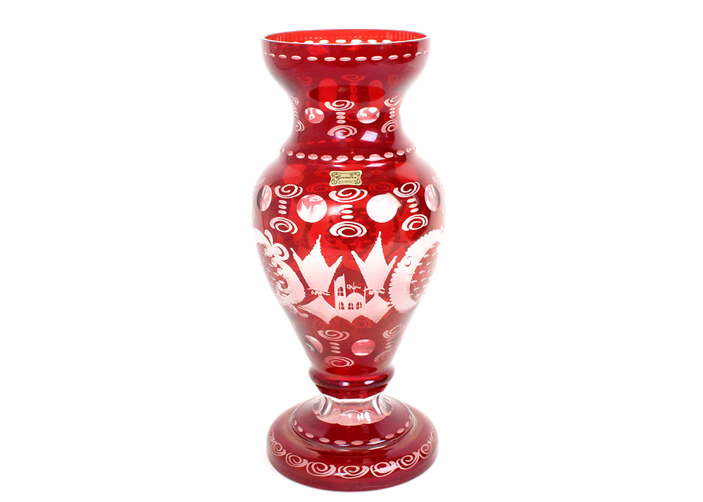 Egermann Bohemian Ruby Red Vase