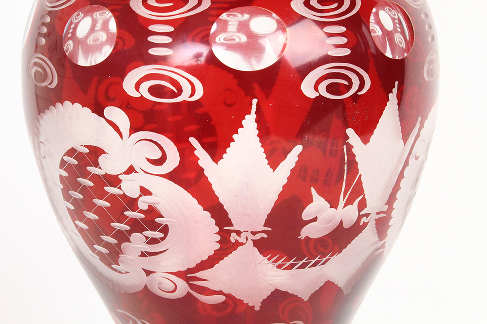 Egermann Bohemian Ruby Red Vase