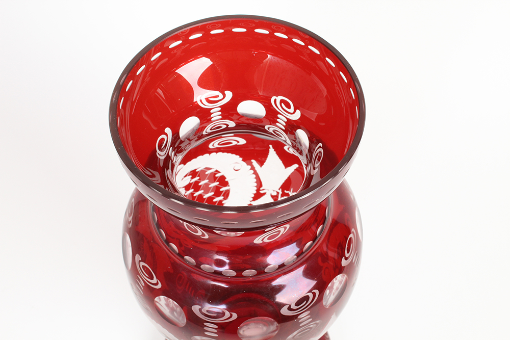 Egermann Bohemian Ruby Red Vase