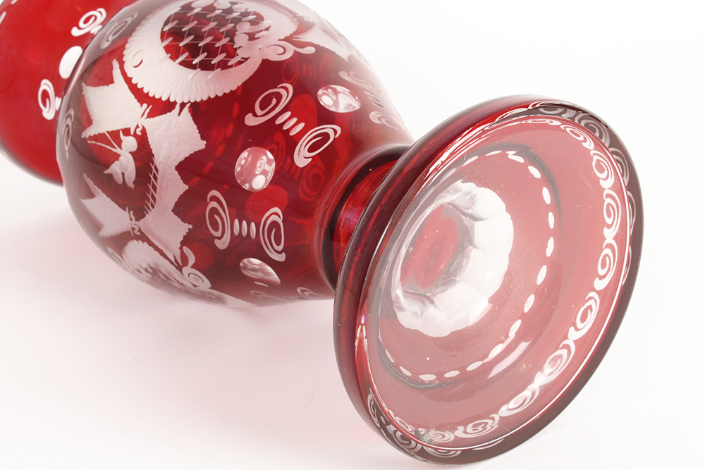 Egermann Bohemian Ruby Red Vase