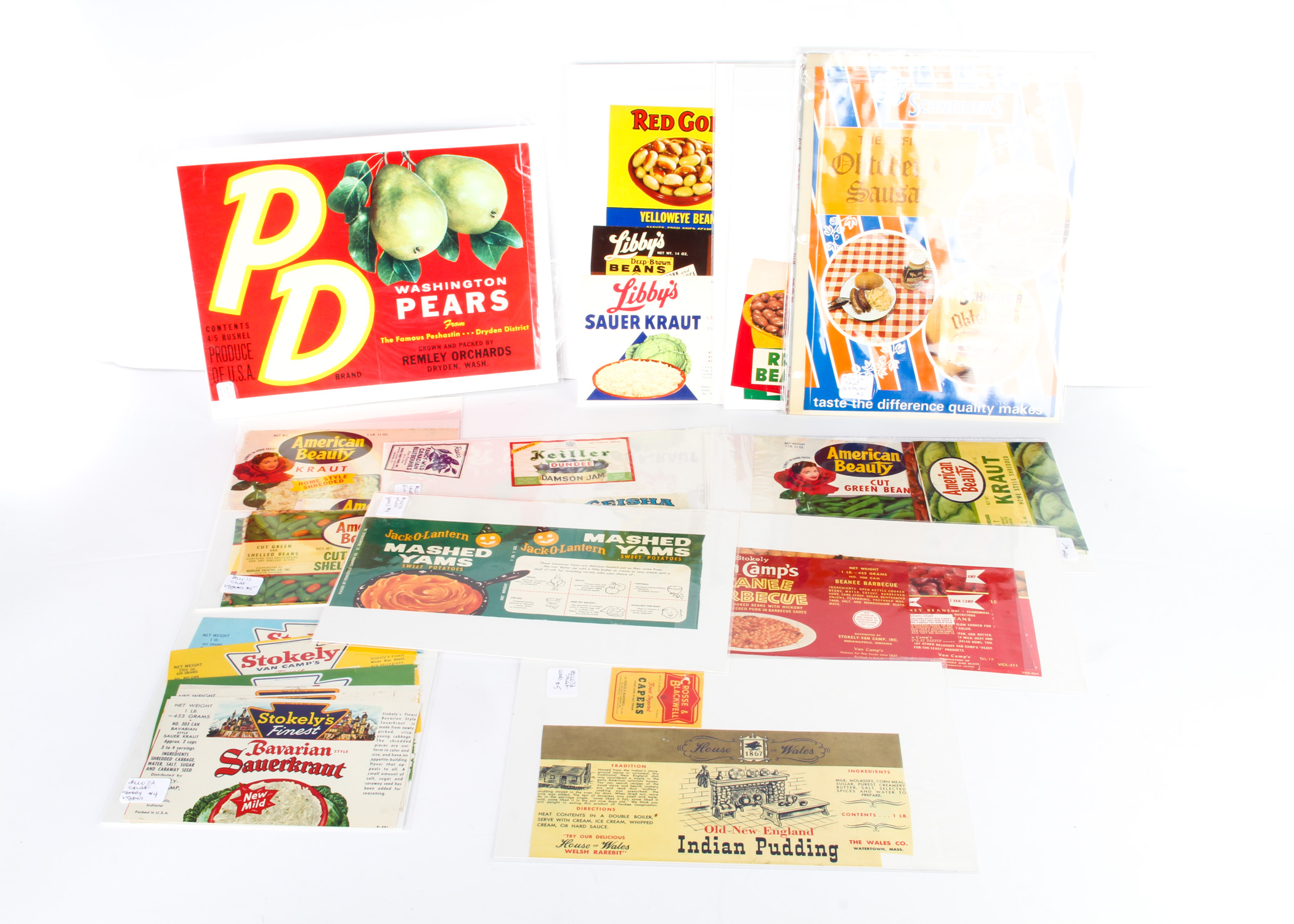 Collection of Vintage Food Labels