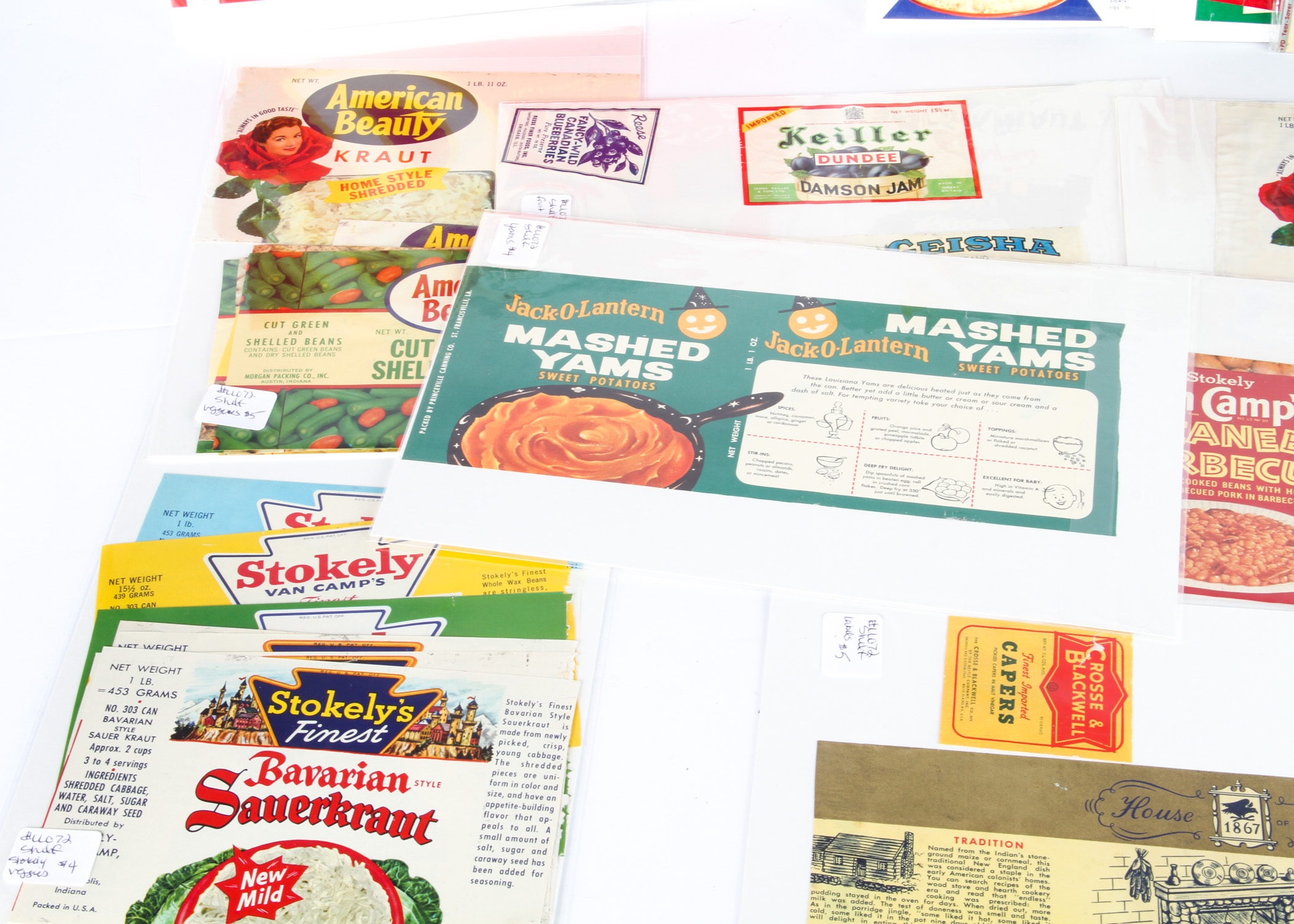Collection of Vintage Food Labels