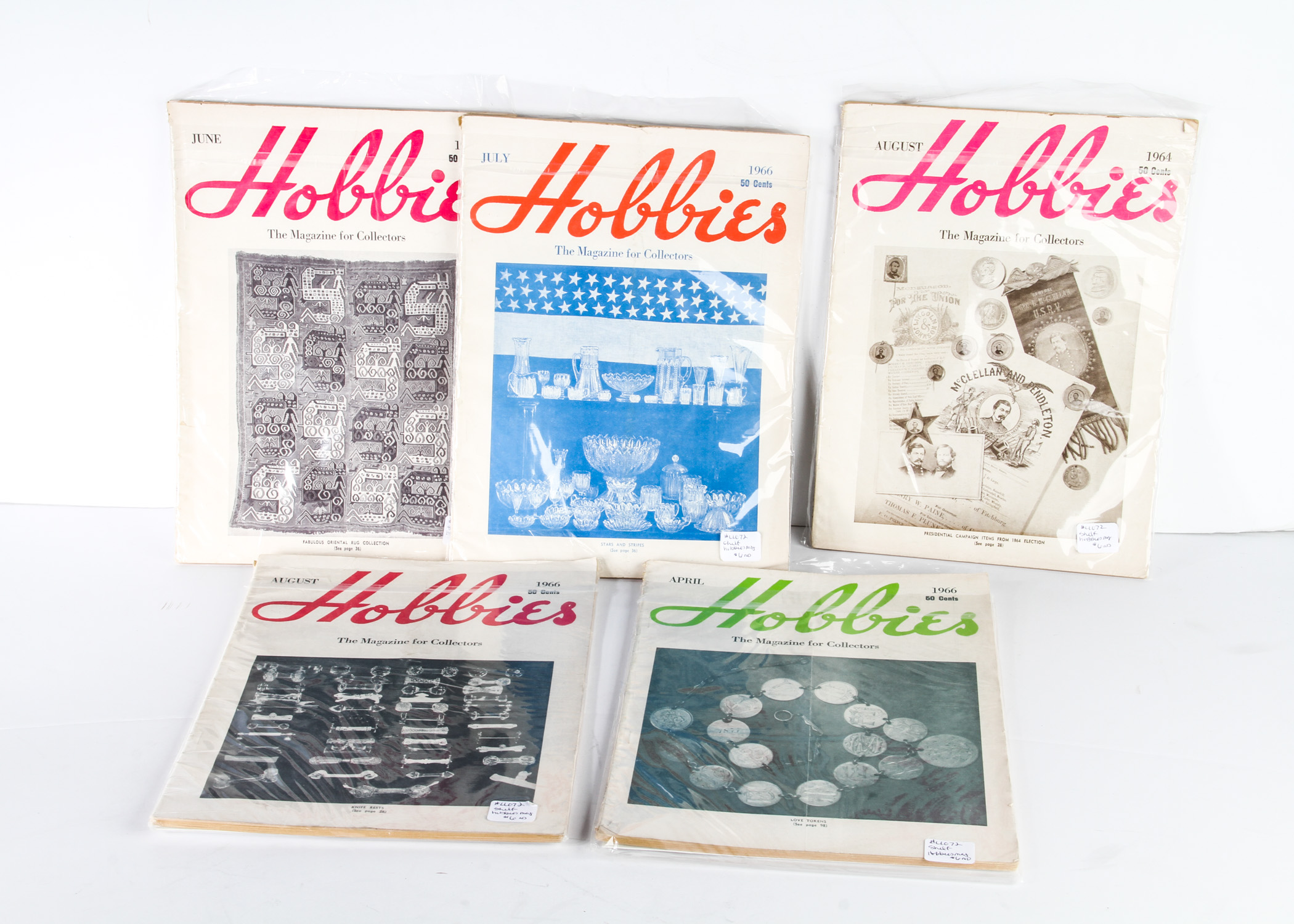 Five 1960s Issues of "Hobbies" Magazine