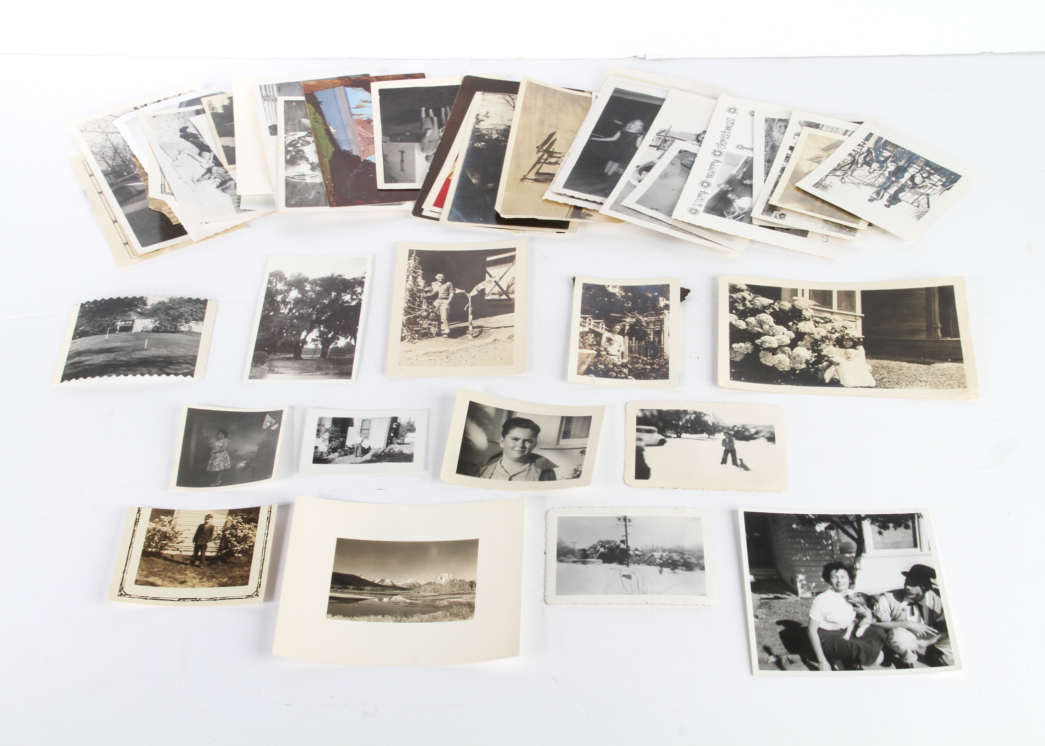 Collection of Vintage Black-and-White Family Photographs