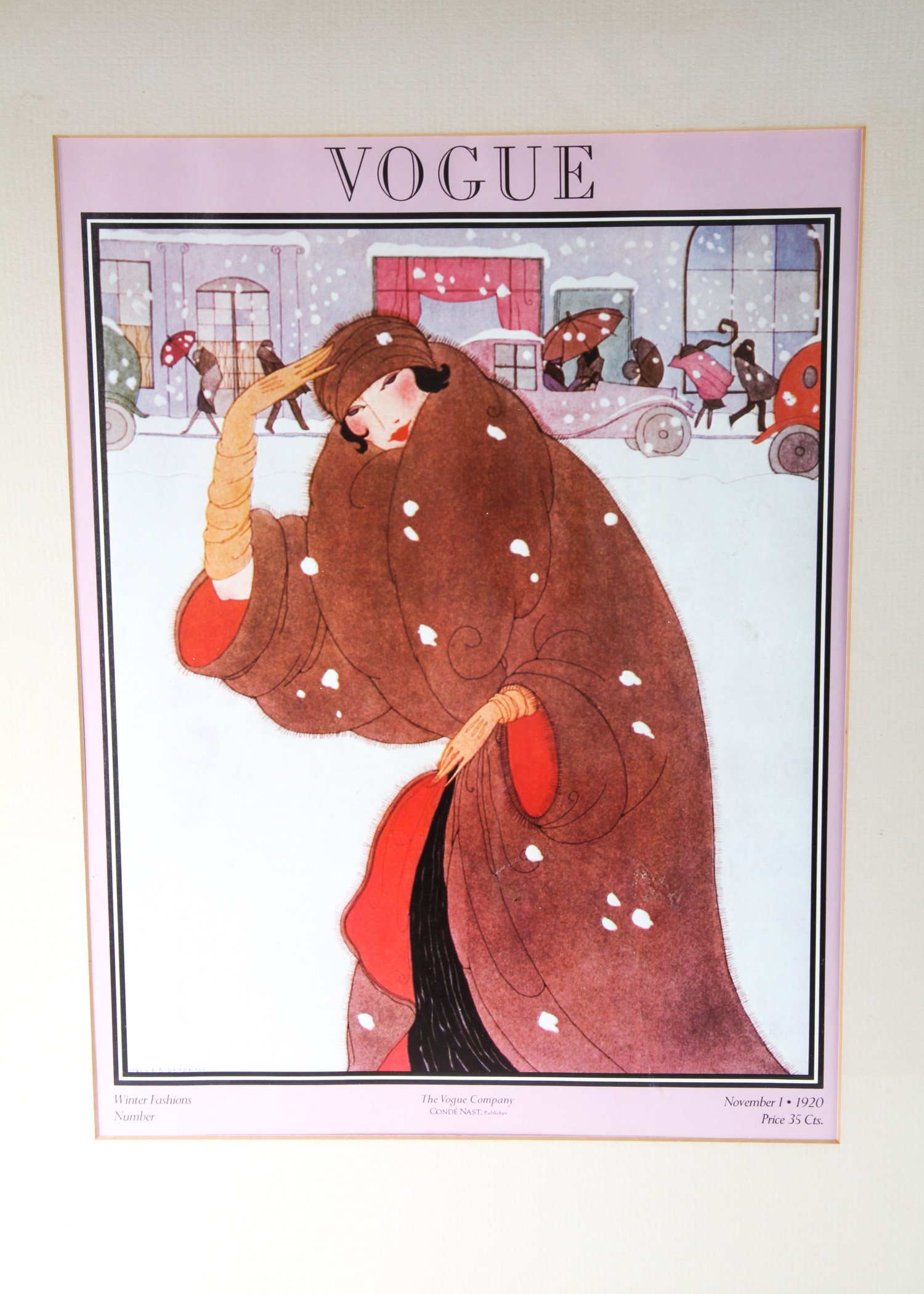 Pair of Framed Vintage "Vogue" Magazine Covers