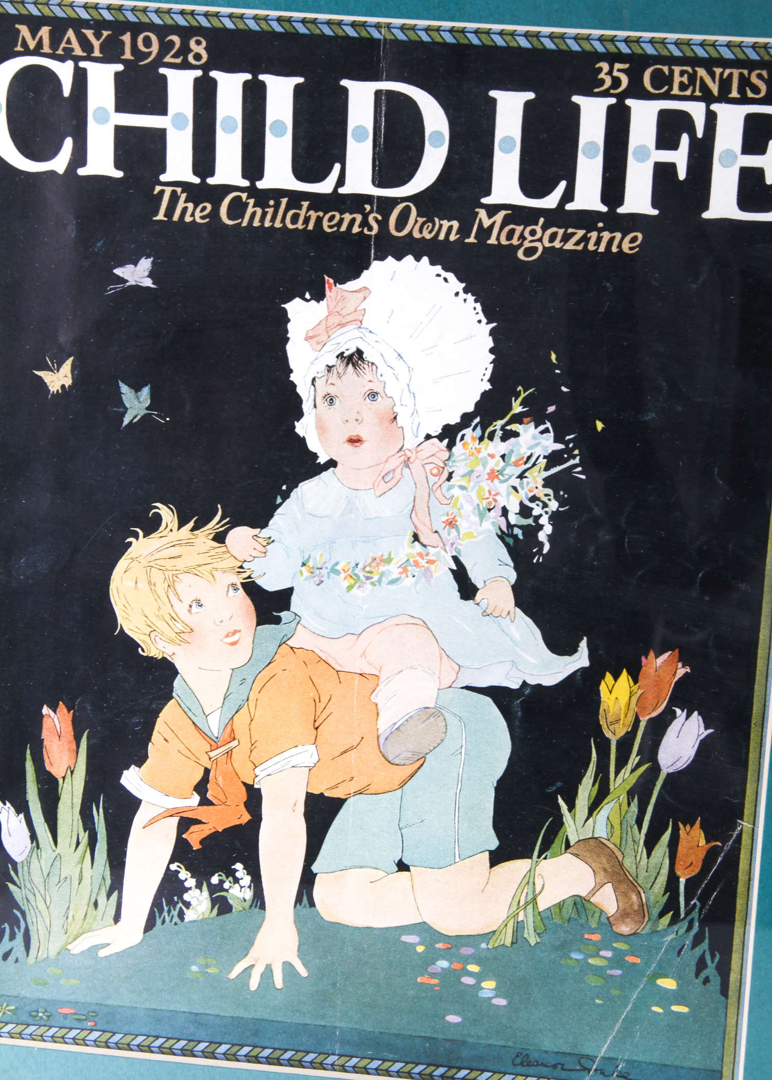 Pair of Framed Vintage "Child Life" Magazine Covers