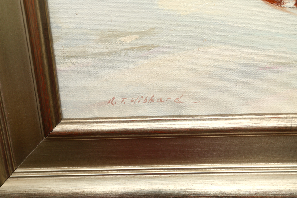 Aldro Thompson Hibbard Signed American Winterscape Oil on Board