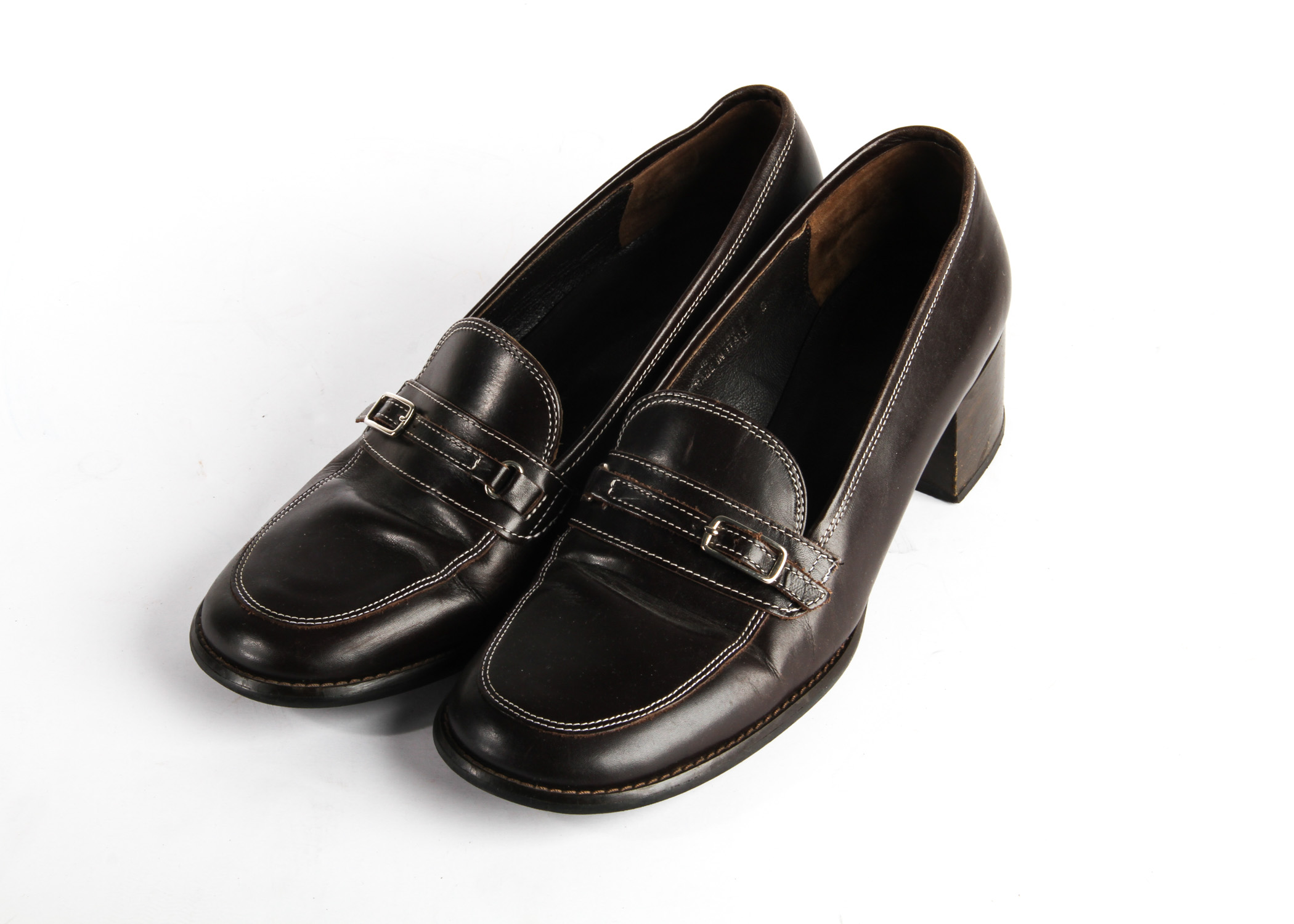 Pair of Coach Women's Brown Leather Loafers