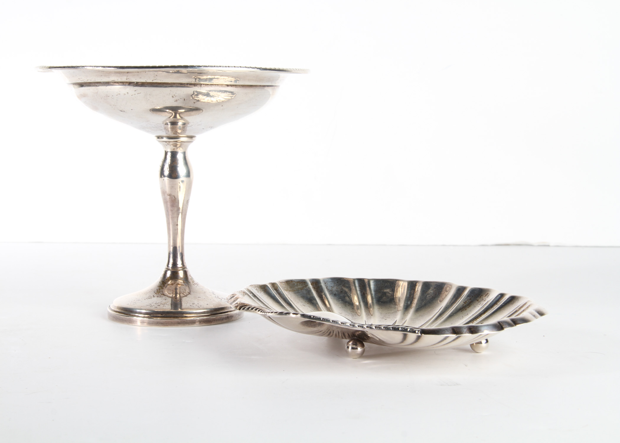 Pair of Sterling Silver Candy Dishes