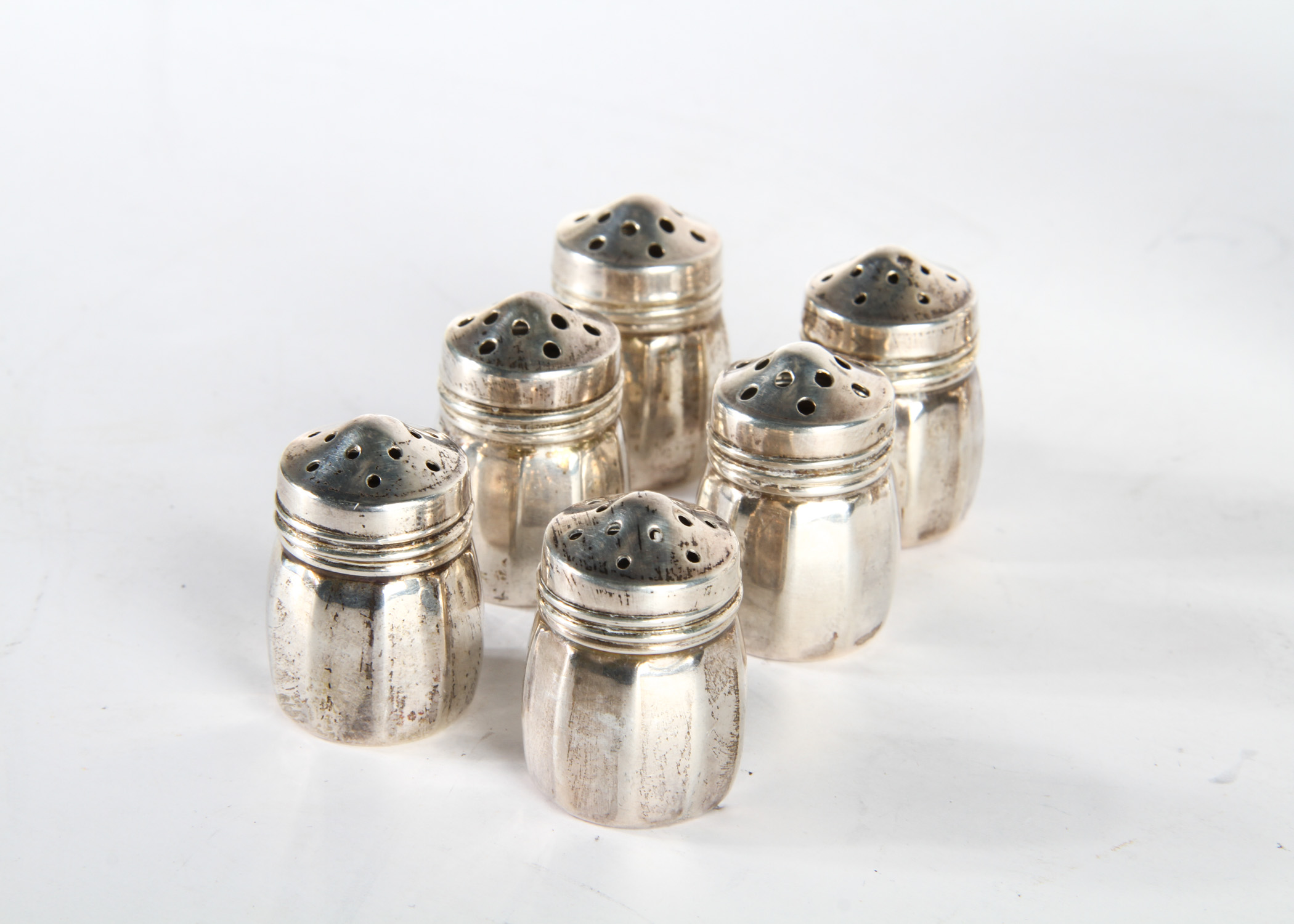 Sterling Silver Votives With Salt and Pepper Shakers