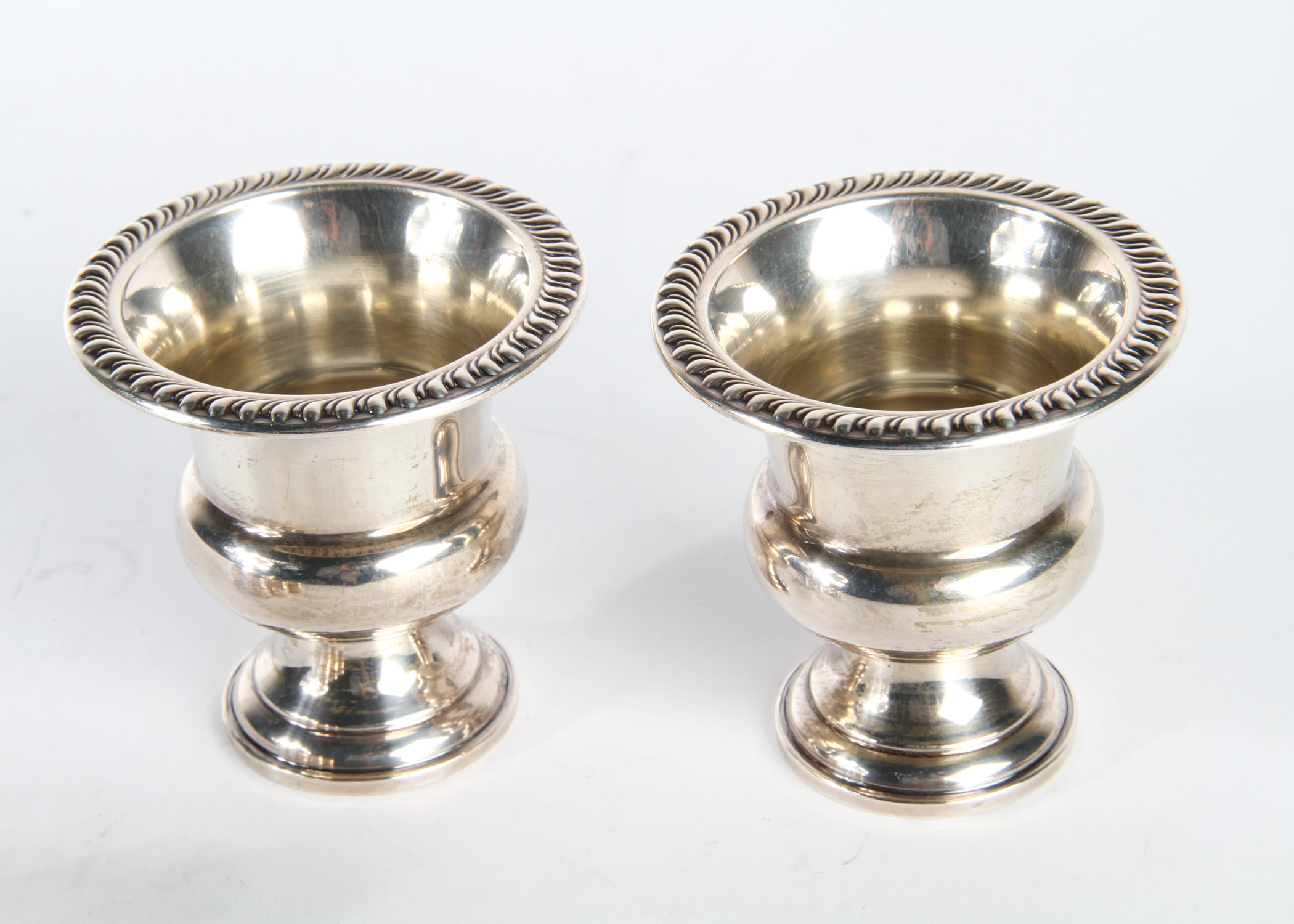 Sterling Silver Votives With Salt and Pepper Shakers