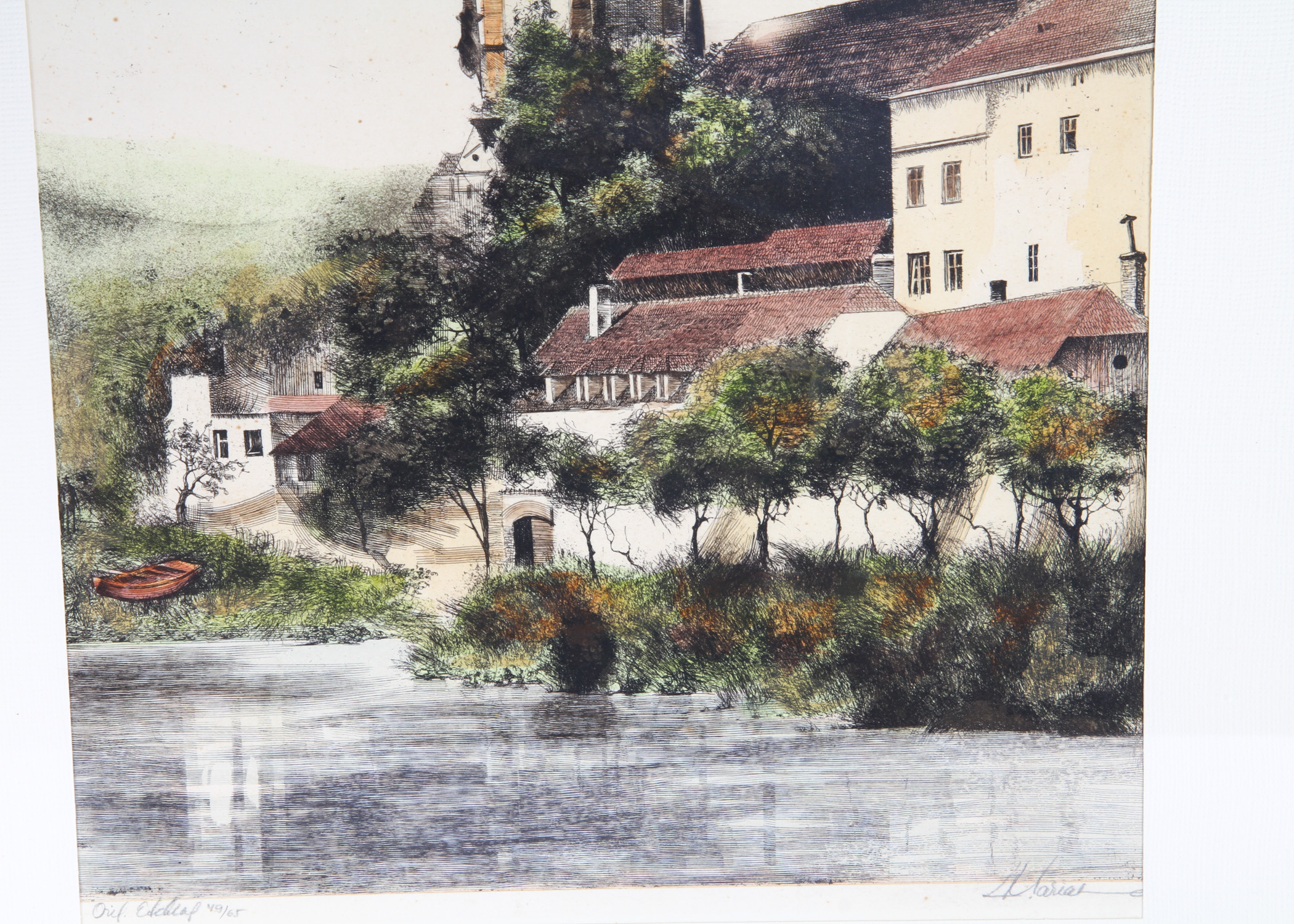 Signed and Numbered Framed Ink Drawing