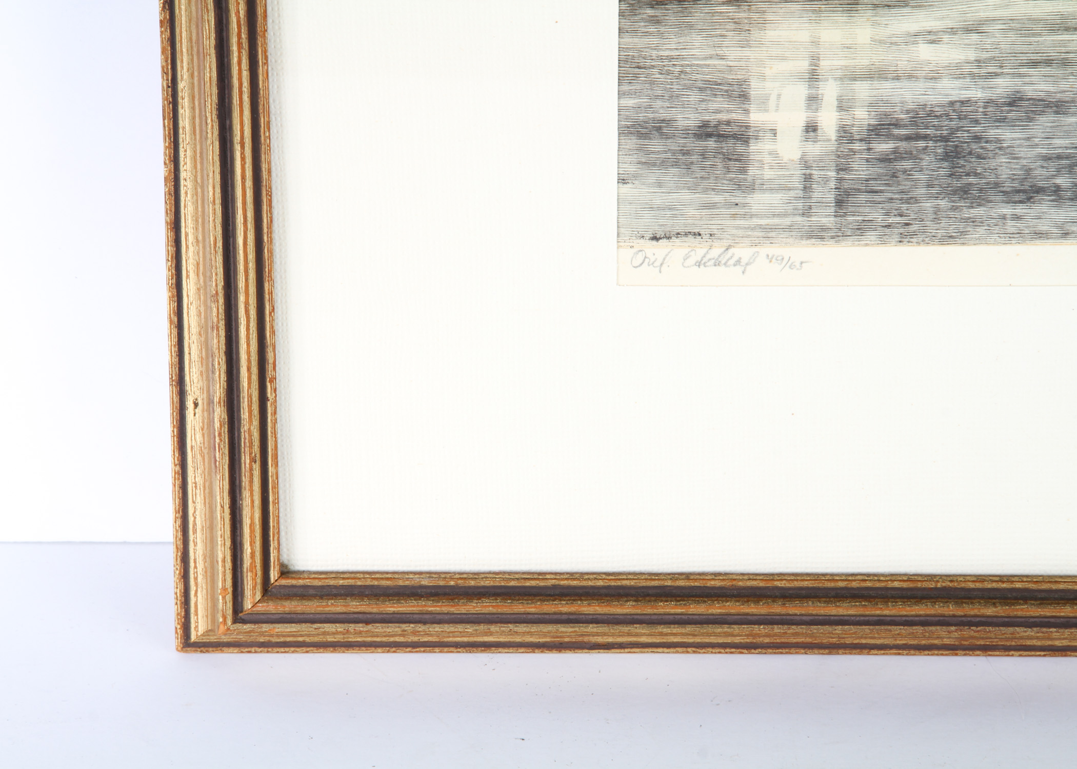 Signed and Numbered Framed Ink Drawing