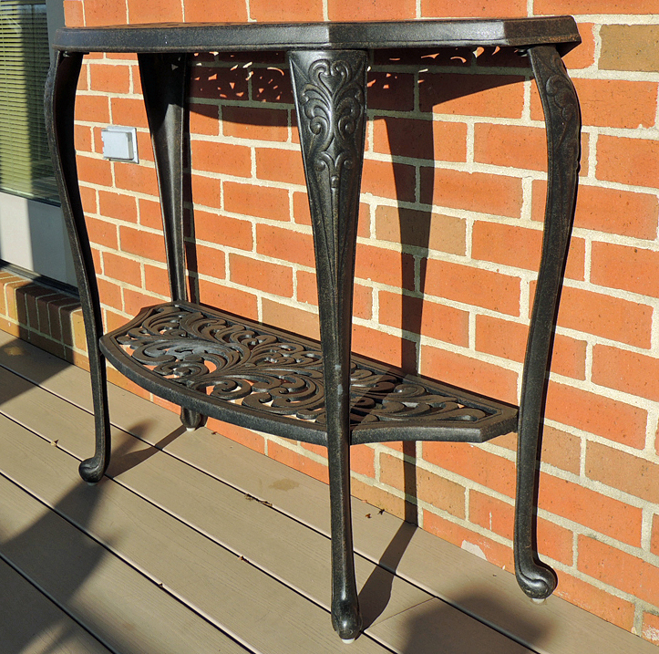 Wrought Iron Patio Console Table