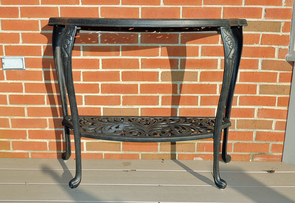 Wrought Iron Patio Console Table