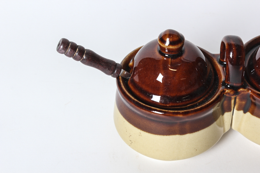 Brown and Yellow Dishware